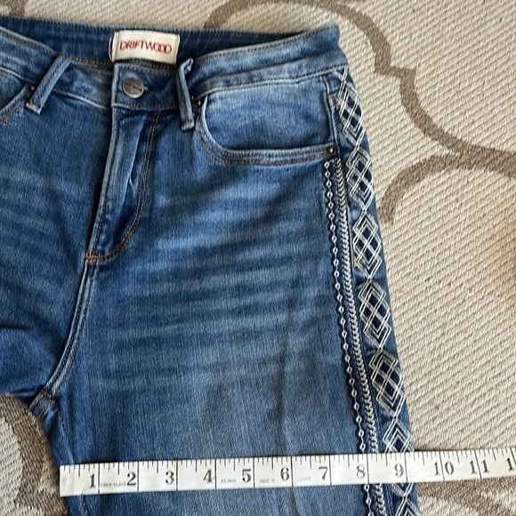 Driftwood Jackie Embroidered Skinny Jeans Womens Size 26‎ Blue - Picture 9 of 16